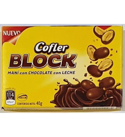 MANI CON CHOCOLATE COFLER BLOCK 40 GR
