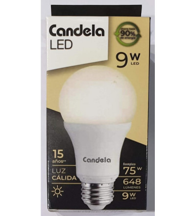 LAMPARA LED CANDELA 9W LUZ CALIDA