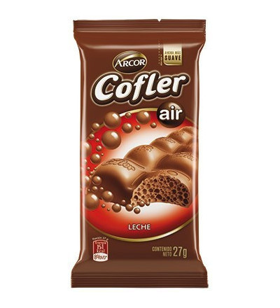 CHOCOLATE COFLER AIREADO LECHE X 27 GR